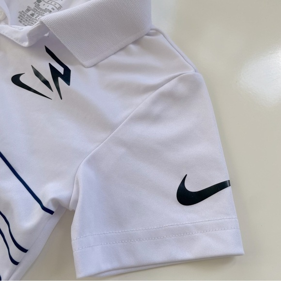 NIKE x 3BRAND Little Boys White Navy Blue Polo Shorts Set Performance Size 4/5 - Picture 5 of 9